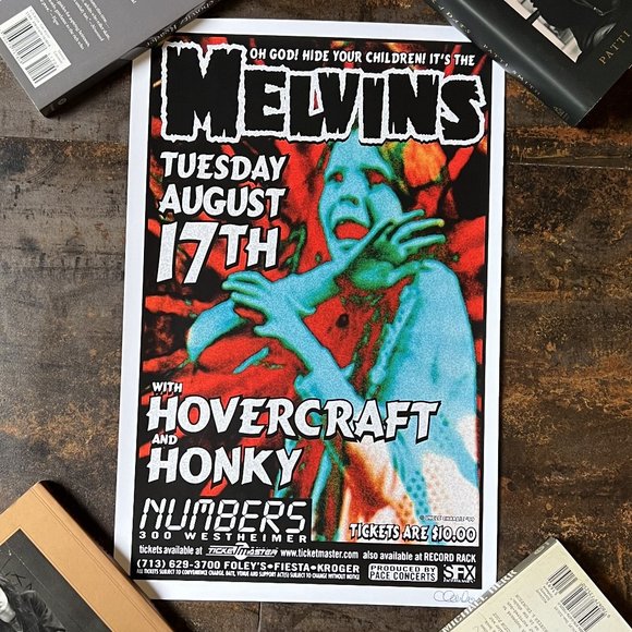 MINT/NM RARE Limited Edition Melvins 1999 Signed Uncle Charlie Hardwick 17x11